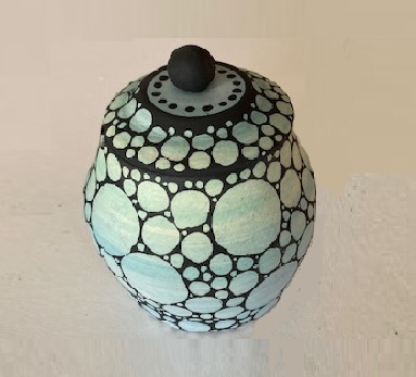 6.5 inch lidded jar   