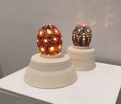 Ceramic Base with Pysanky Nite Lite   